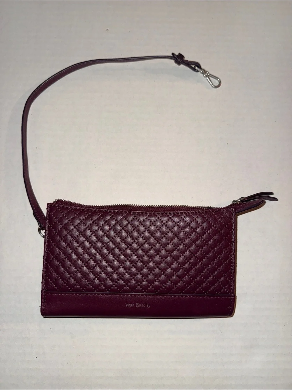 Vera Bradley Quilted Wristlet - Plum